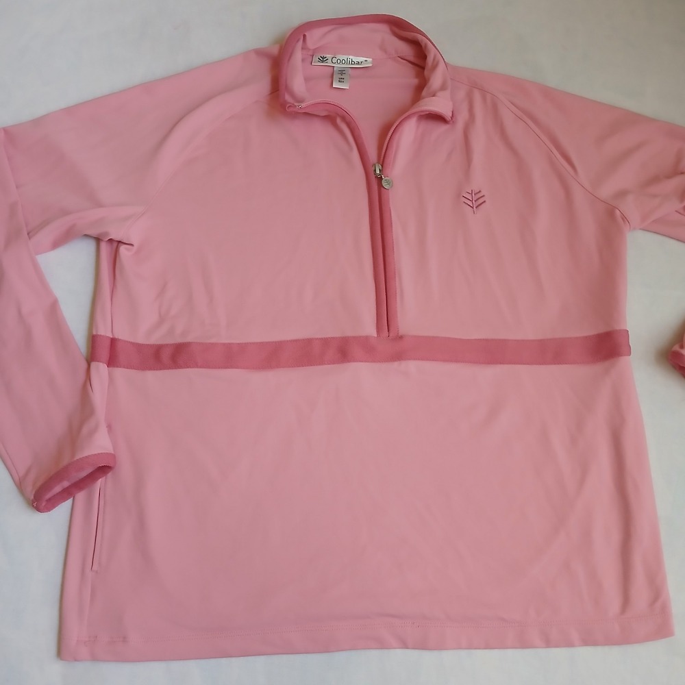 Coolibar Womens Medium 1/4 Zip Pockets Performance UPF Protection Hiking Fishing